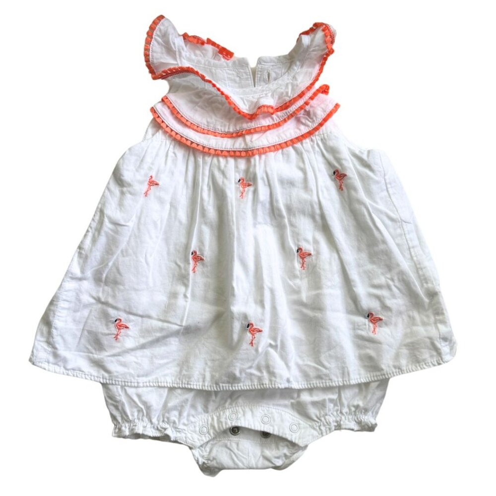 Janie and Jack 3-6m Flamingo Summer Romper - Adorable Vacation Outfit!